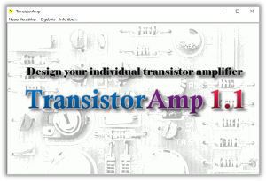 TransistorAmp - Software für den Entwurf von Transistorverstärkern